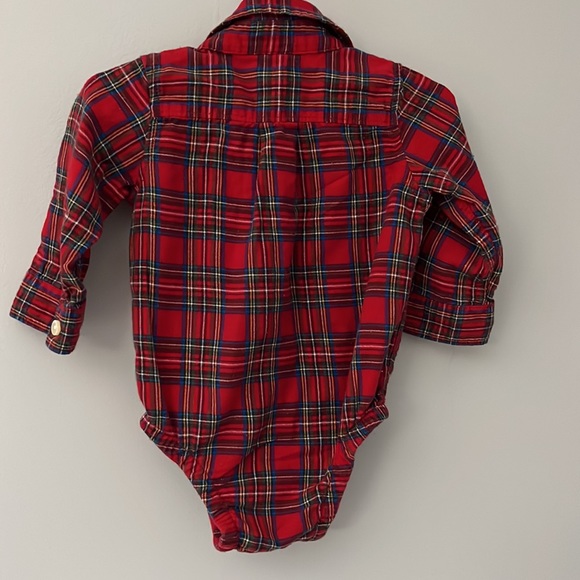 (6-12m) GAP Long sleeve flannel onesie - Picture 3 of 3